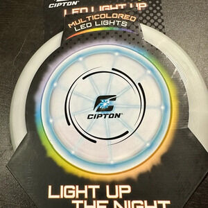 Cipton LED light up flying disc - battery powered.‎ Multicolored